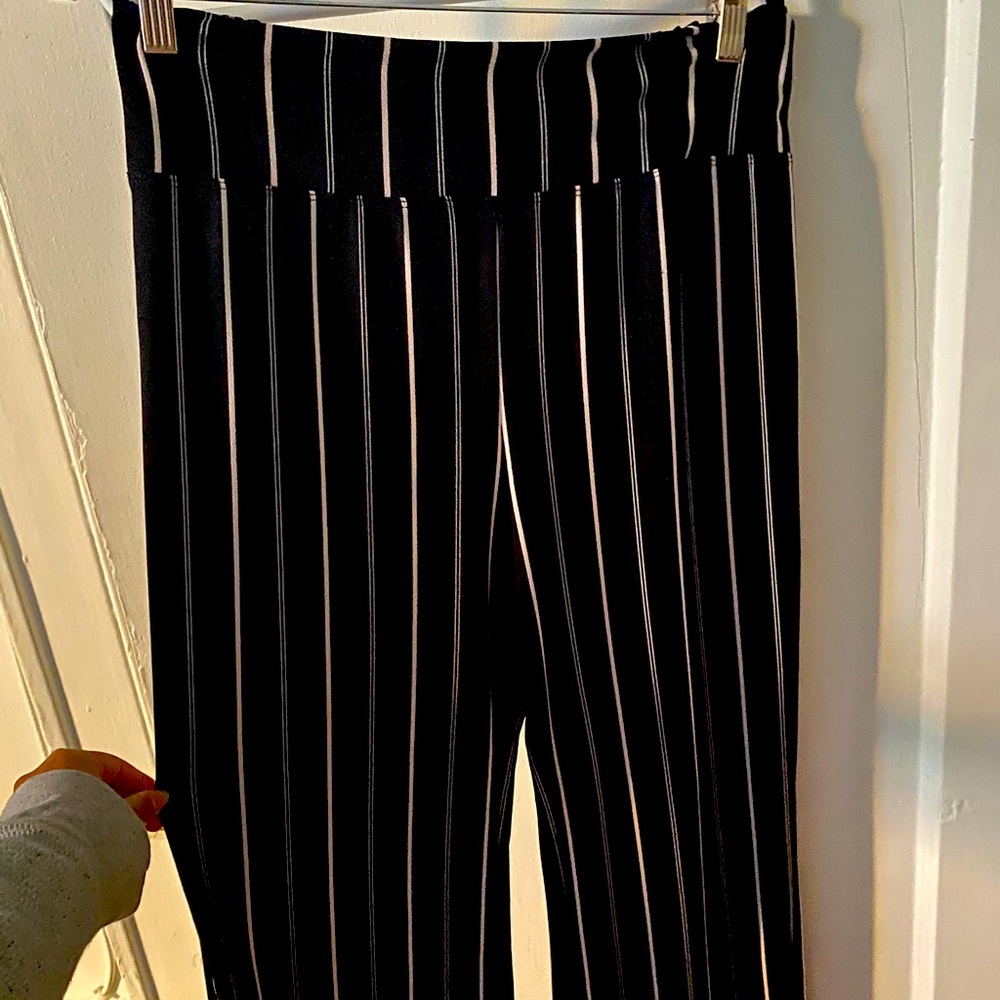 Stripped loose work pants